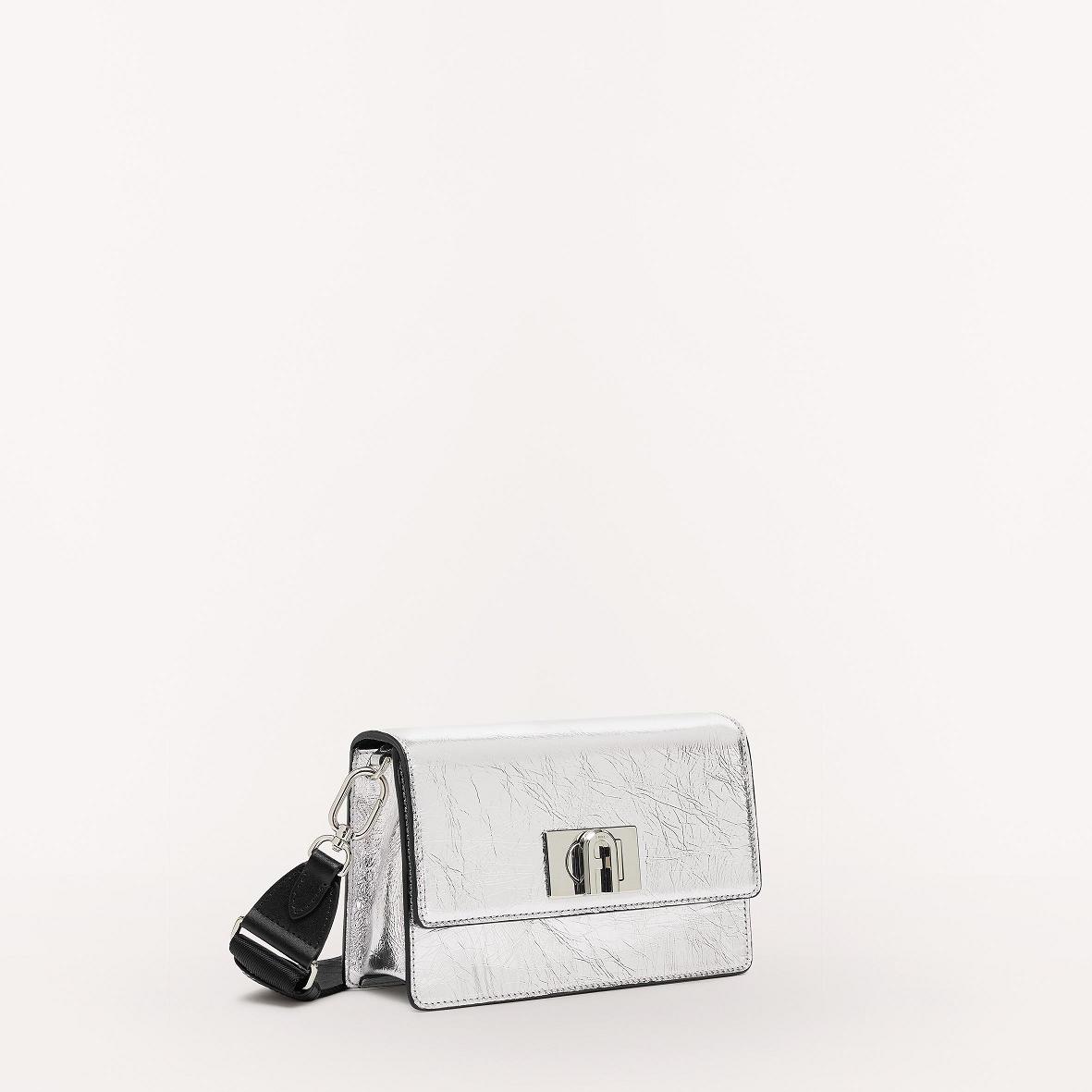 Furla 1927 Soft Crossbody Silver Black Women South Africa SG0531427